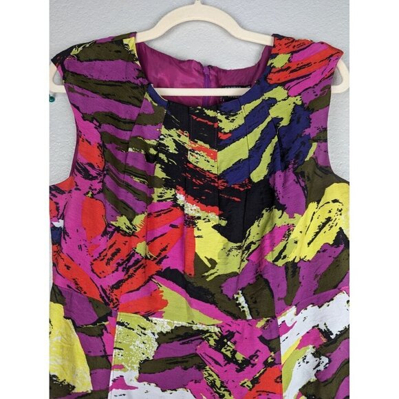 Sharon Young Quirky Artsy Office Career Pockets shift LBD Dress 10 - Picture 4 of 10